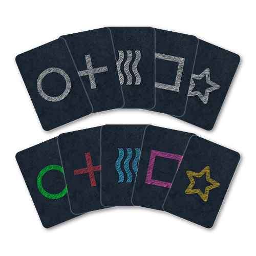 Page du jeu de cartes Cartes de Zener - Ardoise Mini