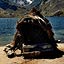 lac de Querococha  3980m d'altitude sur la route de Chavin, une hutte de pcheur