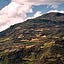 Route de Chavin - paysage caractristique avec les cultures qui couvrent par petites parcelles toutes les montagnes autour de la valle.