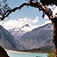 La laguna Chinancocha  au pied du Huascarn, borde de fort de queoa