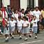 Iquitos - La parade du dimanche matin sur la Plaza de Armas. Mme les enfants de l'cole primaire dfilent au pas de l'oie !