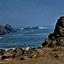 Puerto Inca - Station balnaire, dserte en hiver. Le paysage et la cte trs dcoupe font penser  la Bretagne
