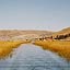 Iles Uros -  on quitte les Iles Uros par une sorte de chenal au milieu des joncs